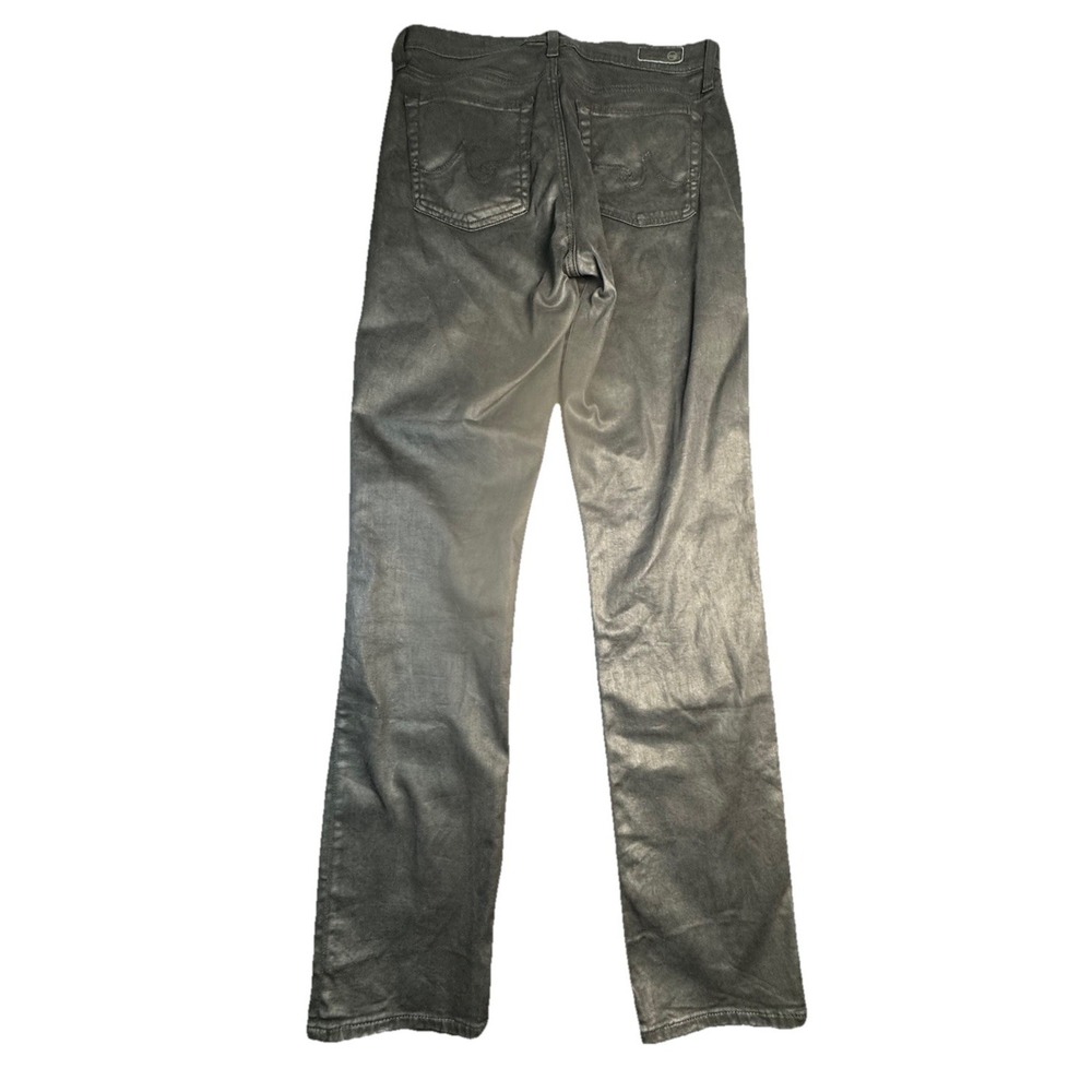 AG Adriano Goldschmied Mari Black Coated‎ Jeans Women 30 Japanese Fabric US Made - Picture 3 of 11